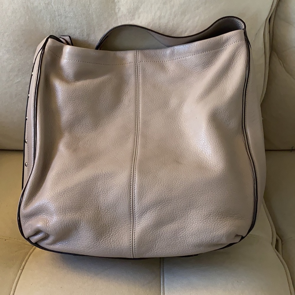 Coach Taupe Leather Shoulder Hobo Bag - Picture 2 of 8